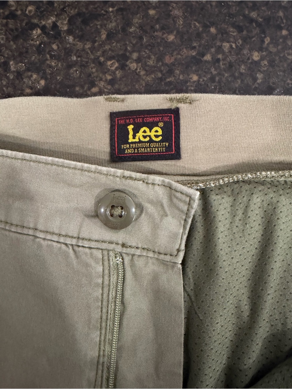 Lee Olive Green Cargo Utility Casual Cotton Mesh Women's 12 Skort Skirt & Shorts - Picture 3 of 10